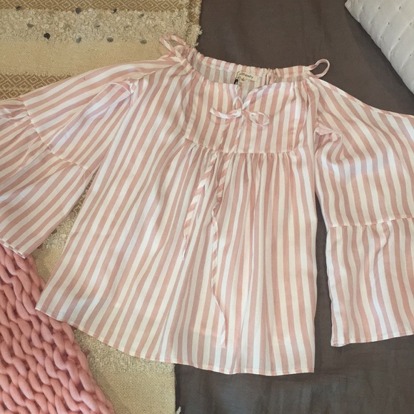 Pink and White Adjustable Strap Tee - Picture 4 of 6